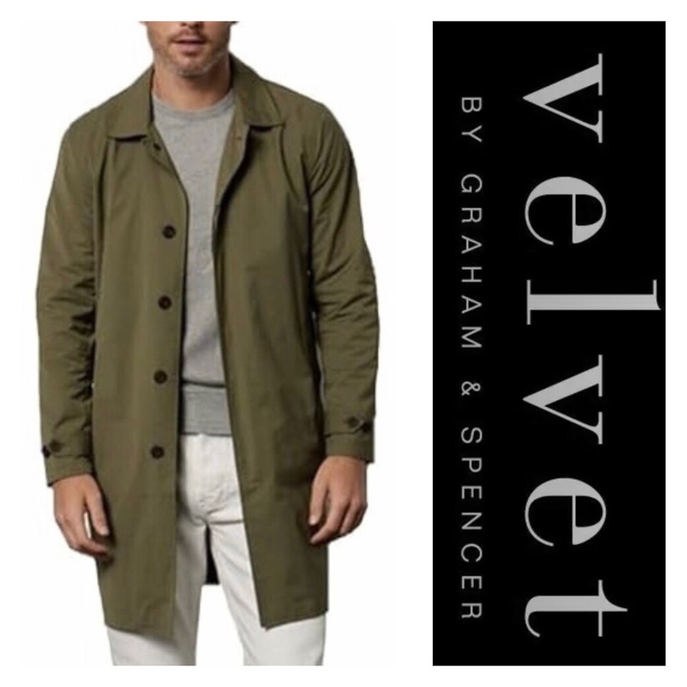 Velvet by Graham & Spencer Olive Trench Coat